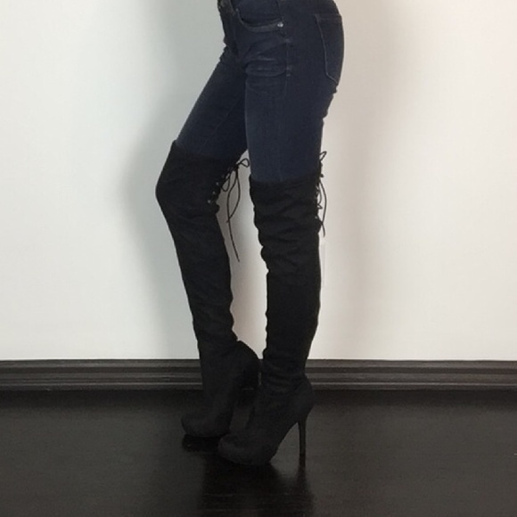 Sexy Thigh High Lace up Boots ❤️ - Picture 3 of 4